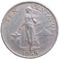 Филиппины 10 сентаво 1958