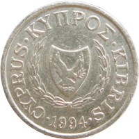 Монета Кипр 1 цент 1994