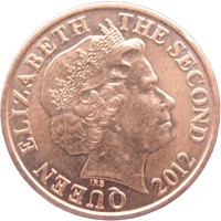 Монета Джерси 1 пенни 2012