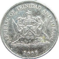 Монета Тринидад и Тобаго 10 центов 2008