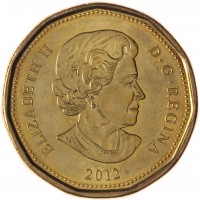 Монета Канада 1 доллар 2012 Черноклювая гагара