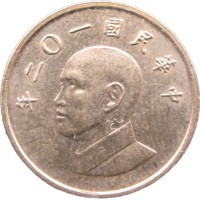 Монета Тайвань 1 доллар 2013