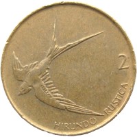 Монета Словения 2 толара 1992
