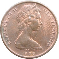Монета Новая Зеландия 1 цент 1970