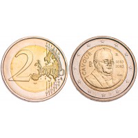 Италия 2 евро 2010 200 лет со дня рождения Камилло Кавура