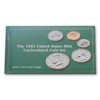 США годовой набор из 10 монет 1993 года с различными знаками монетного двора