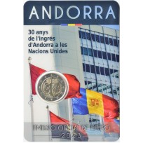 Монета Андорра 2 евро 2023 ООН (Буклет)