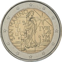 Сан-Марино 2 евро 2025 Паломники надежды (буклет)
