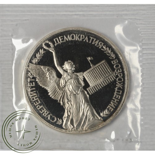 1 рубль 1992 Годовщина Государственного суверенитета России PROOF — 937044531