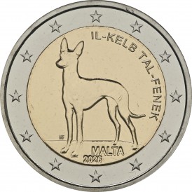 Монета Мальта 2 евро 2026 Фараонова собака