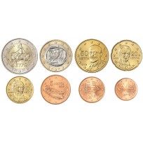 Греция Годовой набор монет евро 2003 (8 шт)