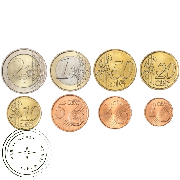 Греция Годовой набор монет евро 2003 (8 шт)