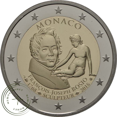Монако 2 евро 2018 250 лет Франсуа-Жозеф Бозио — 81658628