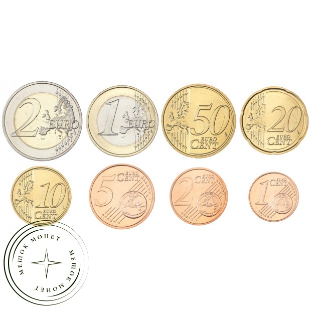 Латвия Годовой набор монет евро 2014 (8 шт)