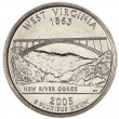 США 25 центов 2005 Западная Виргиния