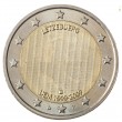 Люксембург 2 евро 2009 10 лет экономическому и валютному союзу