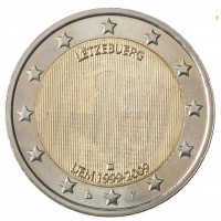 Люксембург 2 евро 2009 10 лет экономическому и валютному союзу
