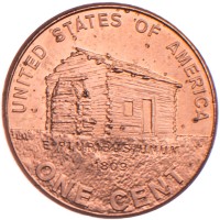 Монета США 1 цент Дом
