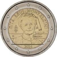 Монета Италия 2 евро 2024 Рита Леви-Монтальчини