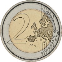 Монета Италия 2 евро 2026 Франциск Ассизский