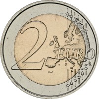 Монета Италия 2 евро 2026 Франциск Ассизский