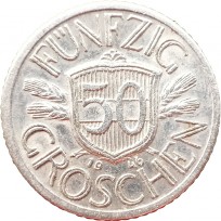 Монета Австрия 50 грош 1946