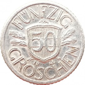 Монета Австрия 50 грош 1946