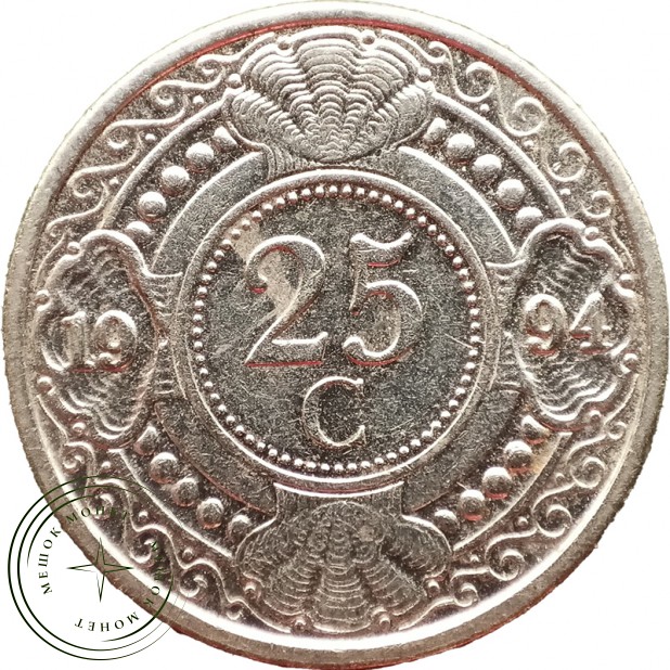 Антильские острова 25 центов 1994