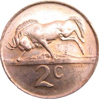 Монета ЮАР 2 цента 1984