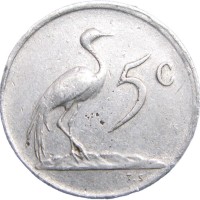 Монета ЮАР 5 центов 1978