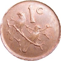 Монета ЮАР 1 цент 1981