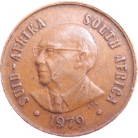 Монета ЮАР 1 цент 1979
