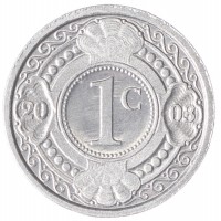 Монета Антильские острова 1 цент 2003