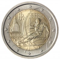 Монета Италия 2 евро 2006 XX Зимние Олимпийские игры в Турине