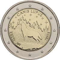 Монета Эстония 2 евро 2021 Эстонский волк (Буклет)
