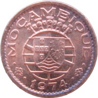 Монета Мозамбик 20 сентаво 1974