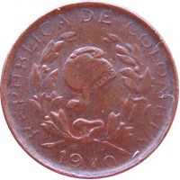Колумбия 1 сентаво 1970