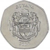 Монета Гайана 10 долларов 2007