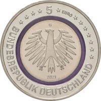 Монета Германия 5 евро 2021 Полярная зона