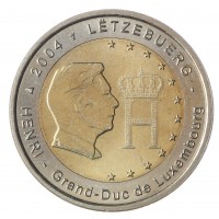Монета Люксембург 2 евро 2004 монограмма герцога