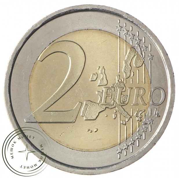Люксембург 2 евро 2004 монограмма герцога