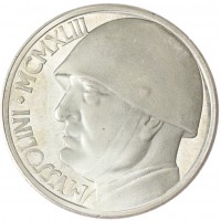 Монета Италия 20 лир 1943 Муссолини