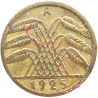 Монета Германия 5 рейхспфеннигов 1925