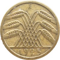 Монета Германия 5 рейхспфеннигов 1925