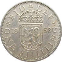 Монета Великобритания 1 шиллинг 1958