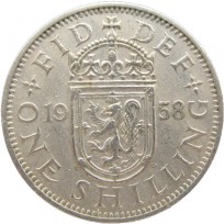 Монета Великобритания 1 шиллинг 1958