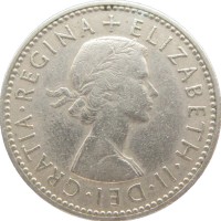 Монета Великобритания 1 шиллинг 1956