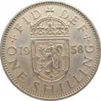 Монета Великобритания 1 шиллинг 1958