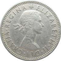 Монета Великобритания 1 шиллинг 1959