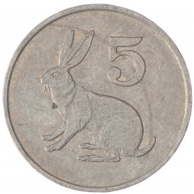 Монета Зимбабве 5 центов 1991